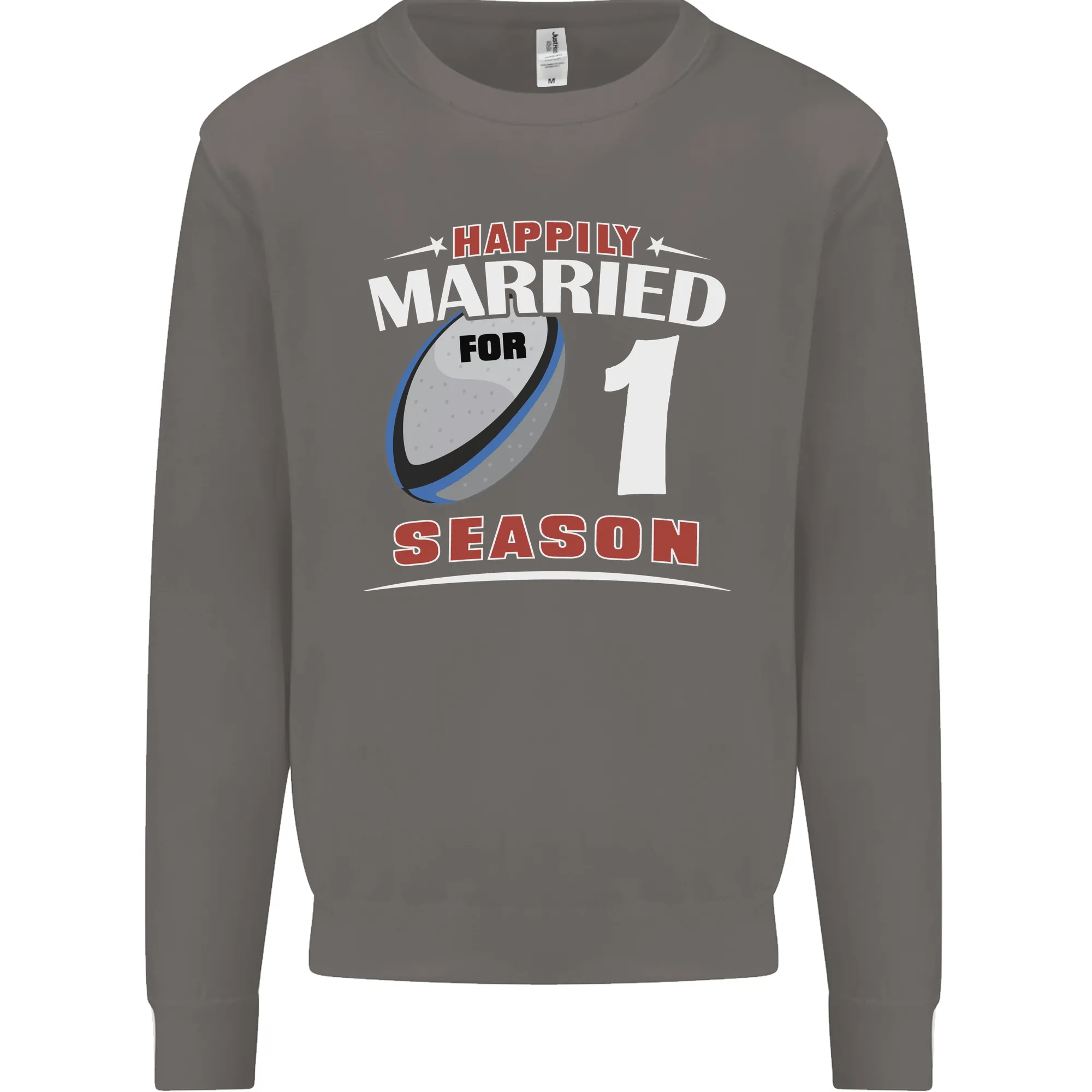 1 Year Wedding Anniversary 1st Rugby Mens Sweatshirt Jumper