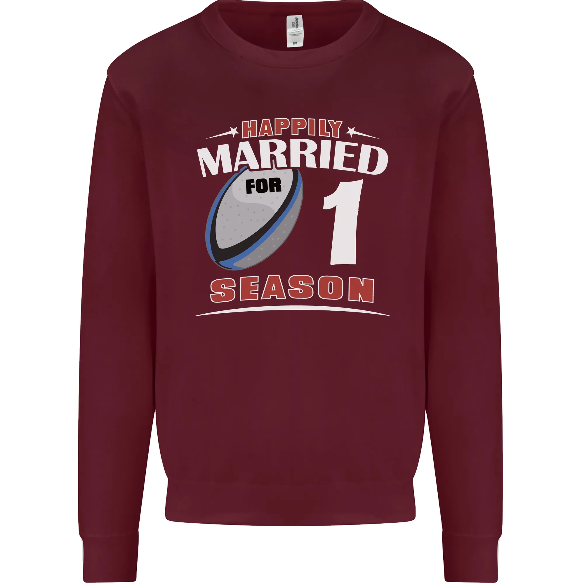 1 Year Wedding Anniversary 1st Rugby Mens Sweatshirt Jumper