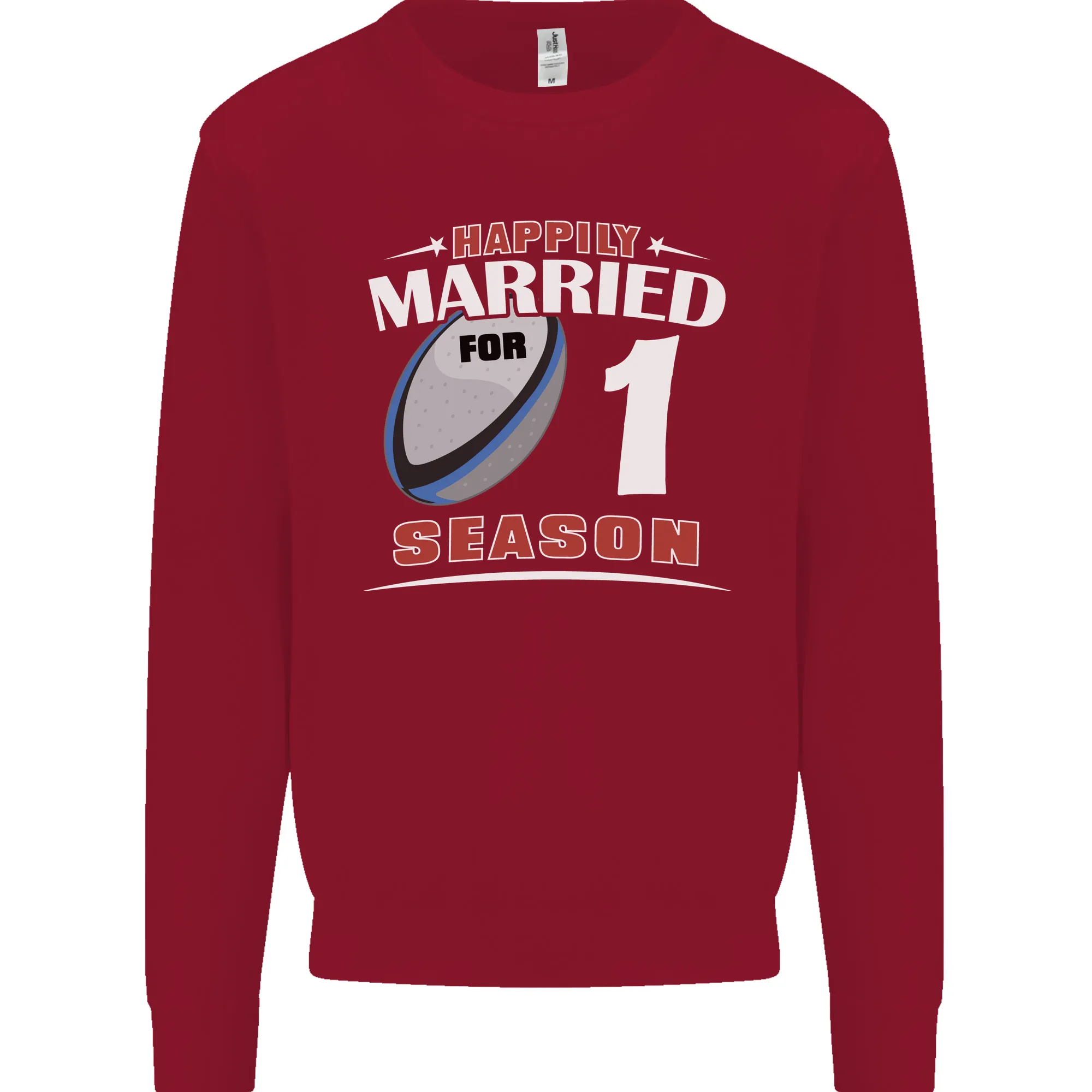 1 Year Wedding Anniversary 1st Rugby Mens Sweatshirt Jumper