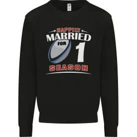 1 Year Wedding Anniversary 1st Rugby Mens Sweatshirt Jumper