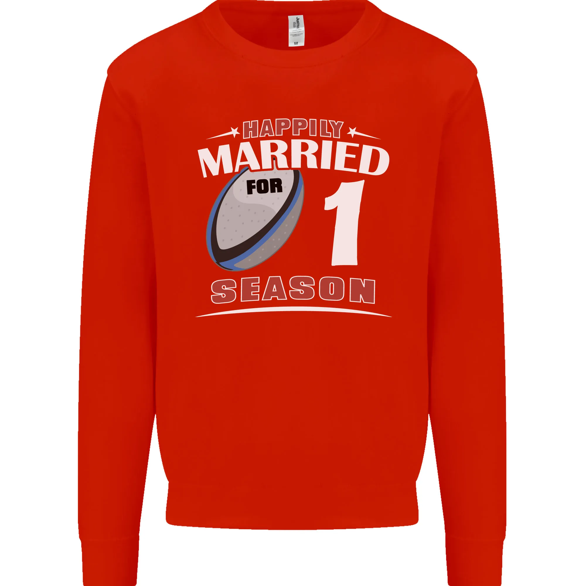 1 Year Wedding Anniversary 1st Rugby Mens Sweatshirt Jumper