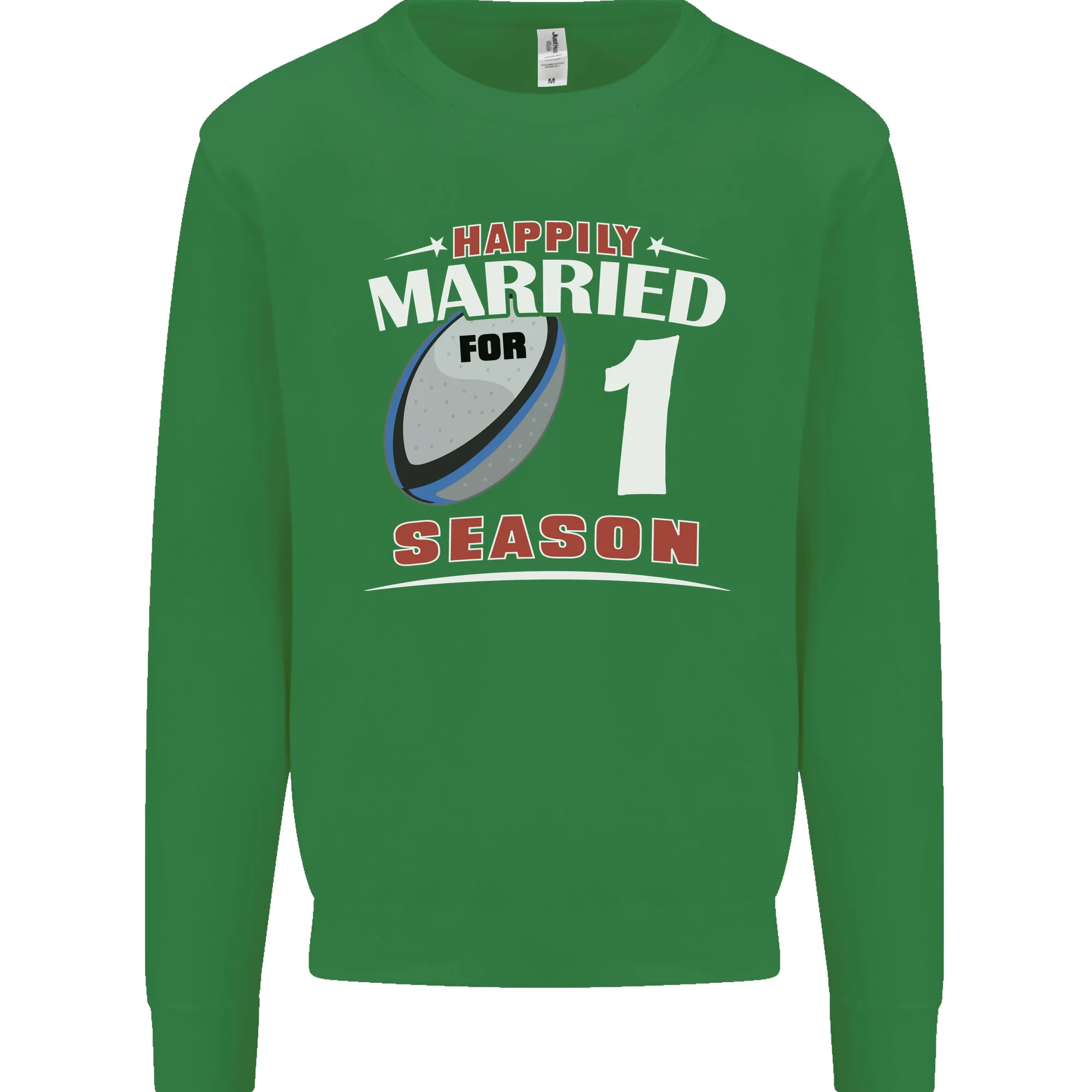 1 Year Wedding Anniversary 1st Rugby Mens Sweatshirt Jumper