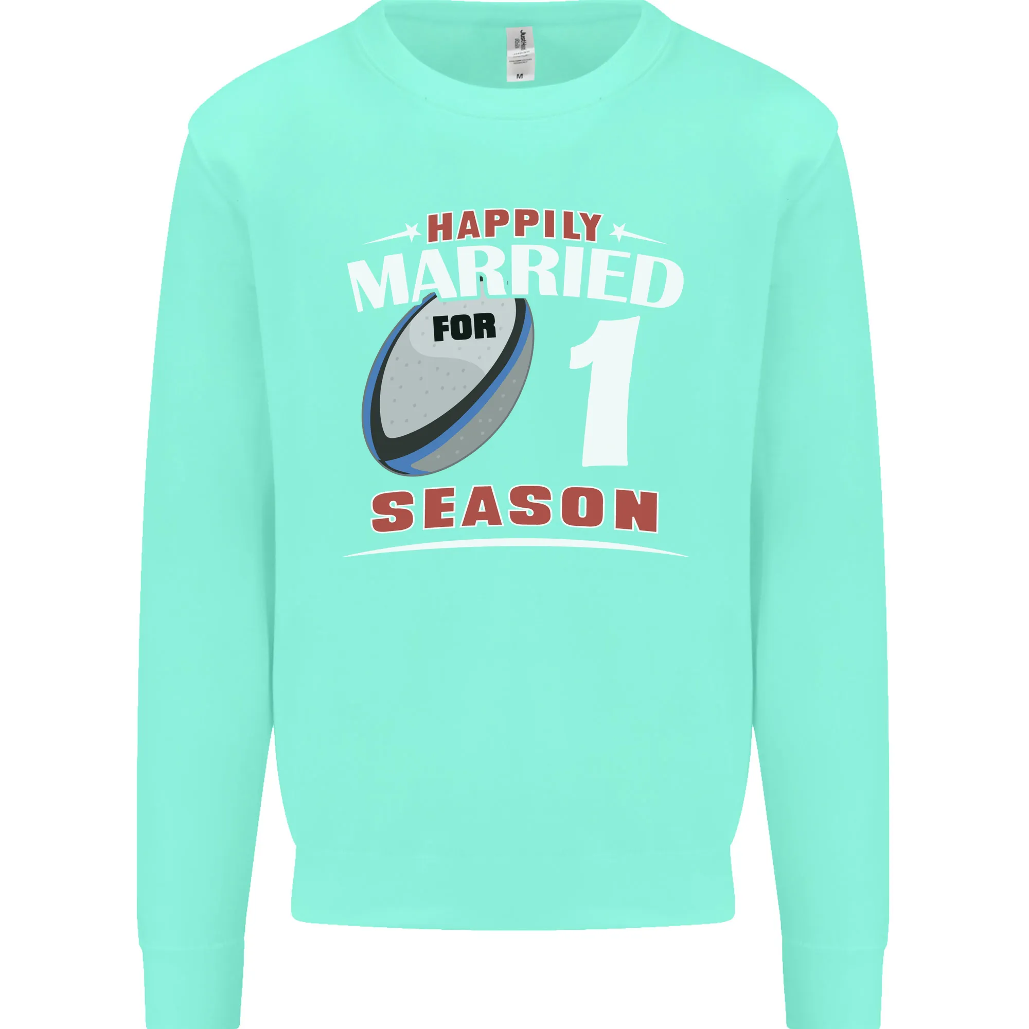 1 Year Wedding Anniversary 1st Rugby Mens Sweatshirt Jumper