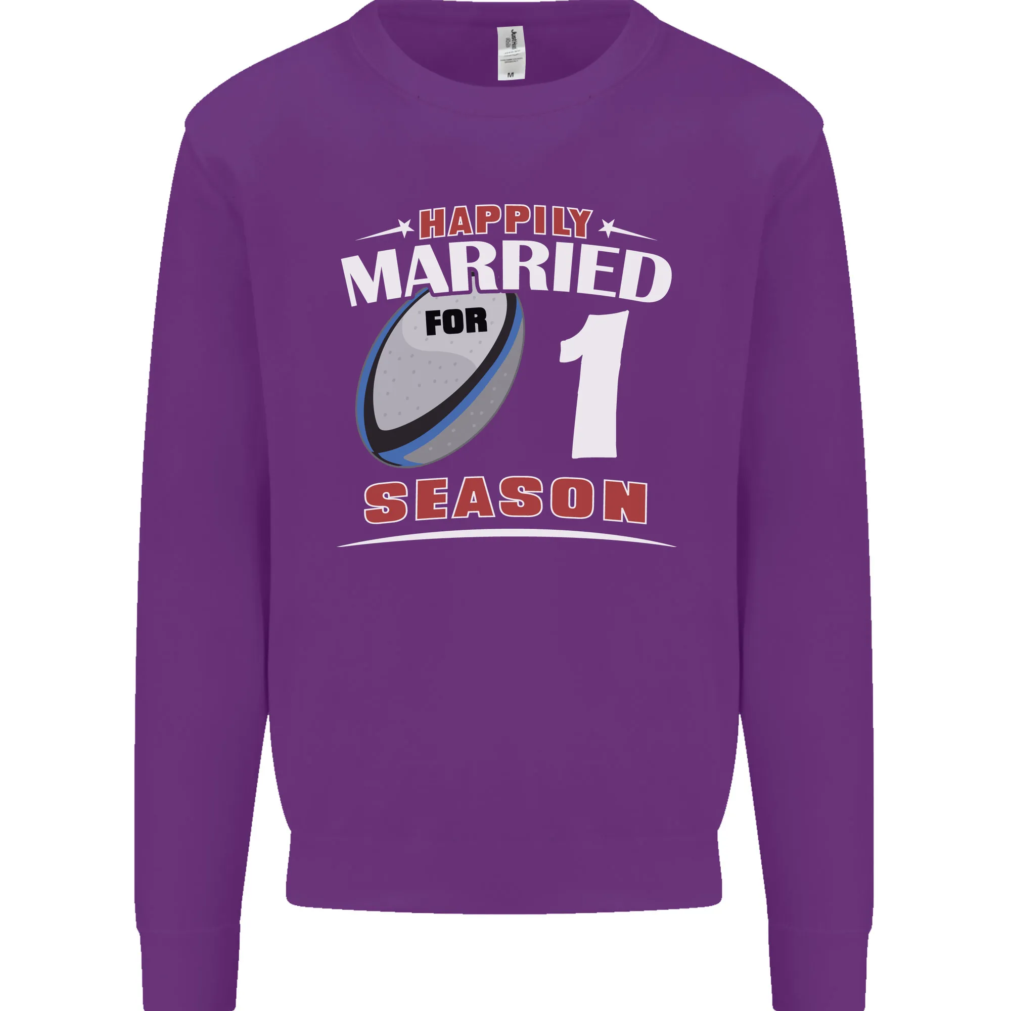 1 Year Wedding Anniversary 1st Rugby Mens Sweatshirt Jumper