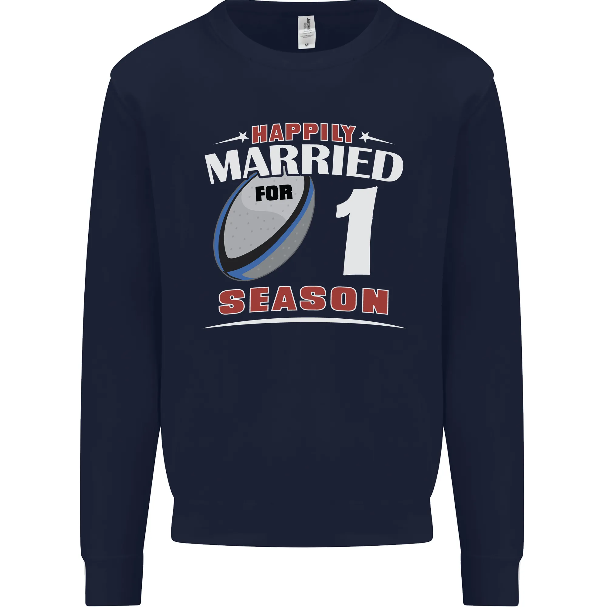 1 Year Wedding Anniversary 1st Rugby Mens Sweatshirt Jumper