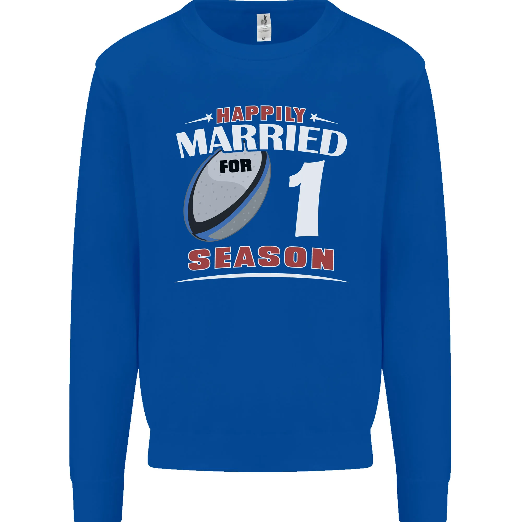 1 Year Wedding Anniversary 1st Rugby Mens Sweatshirt Jumper