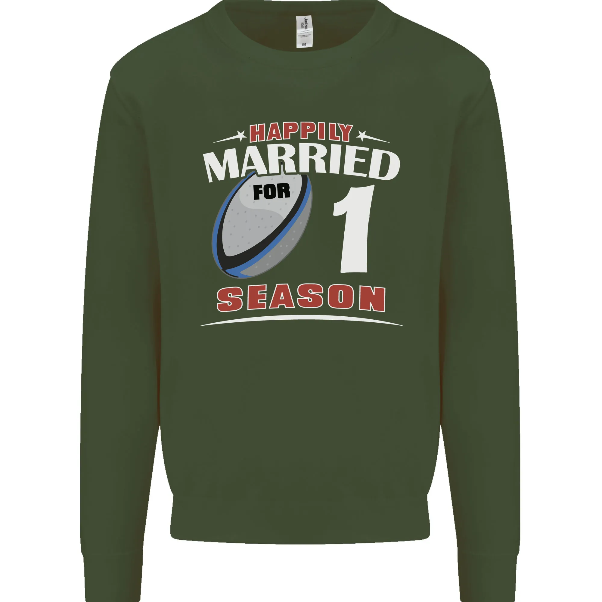 1 Year Wedding Anniversary 1st Rugby Mens Sweatshirt Jumper