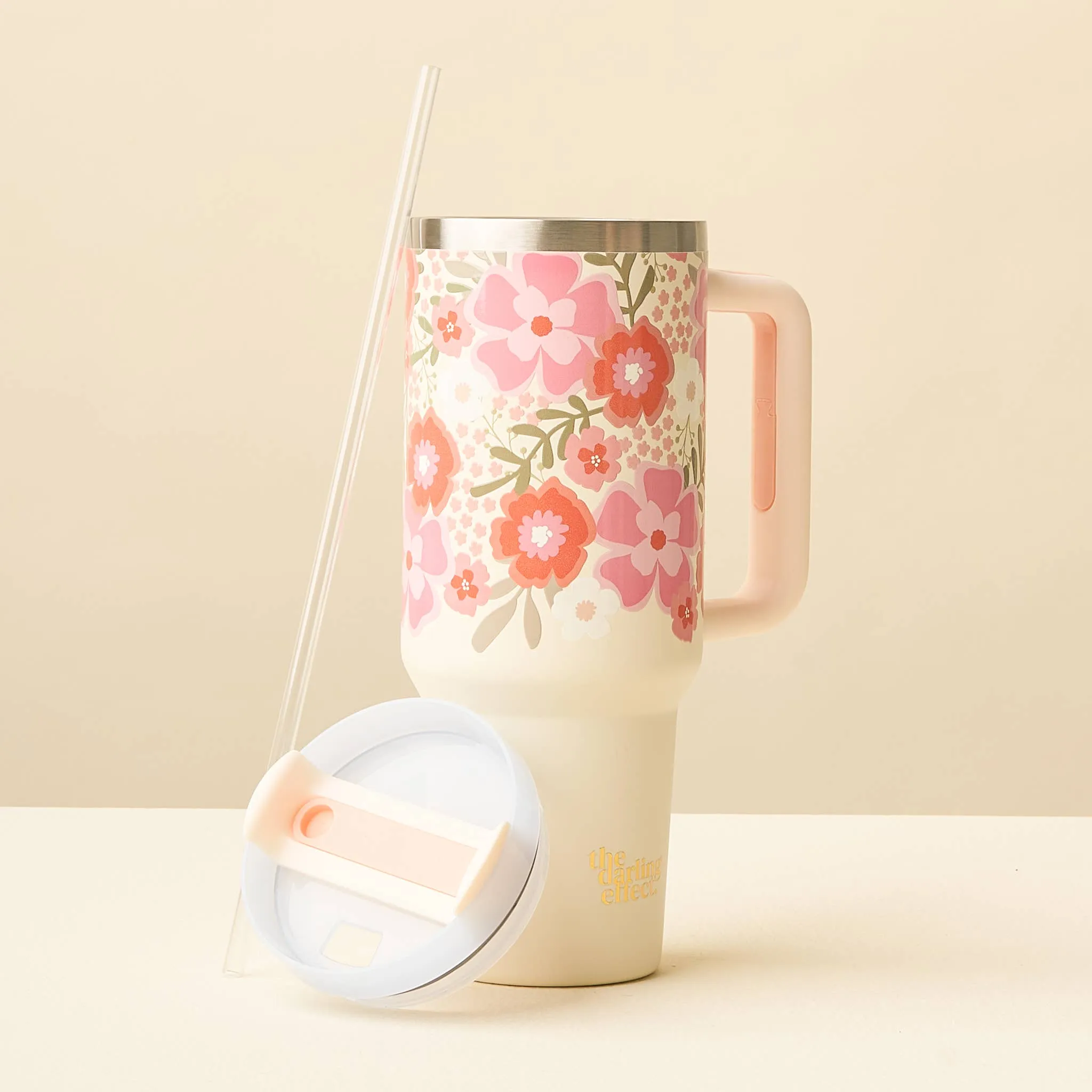 40 oz Take Me Everywhere Tumbler-Beyond Blooms Pink Orange