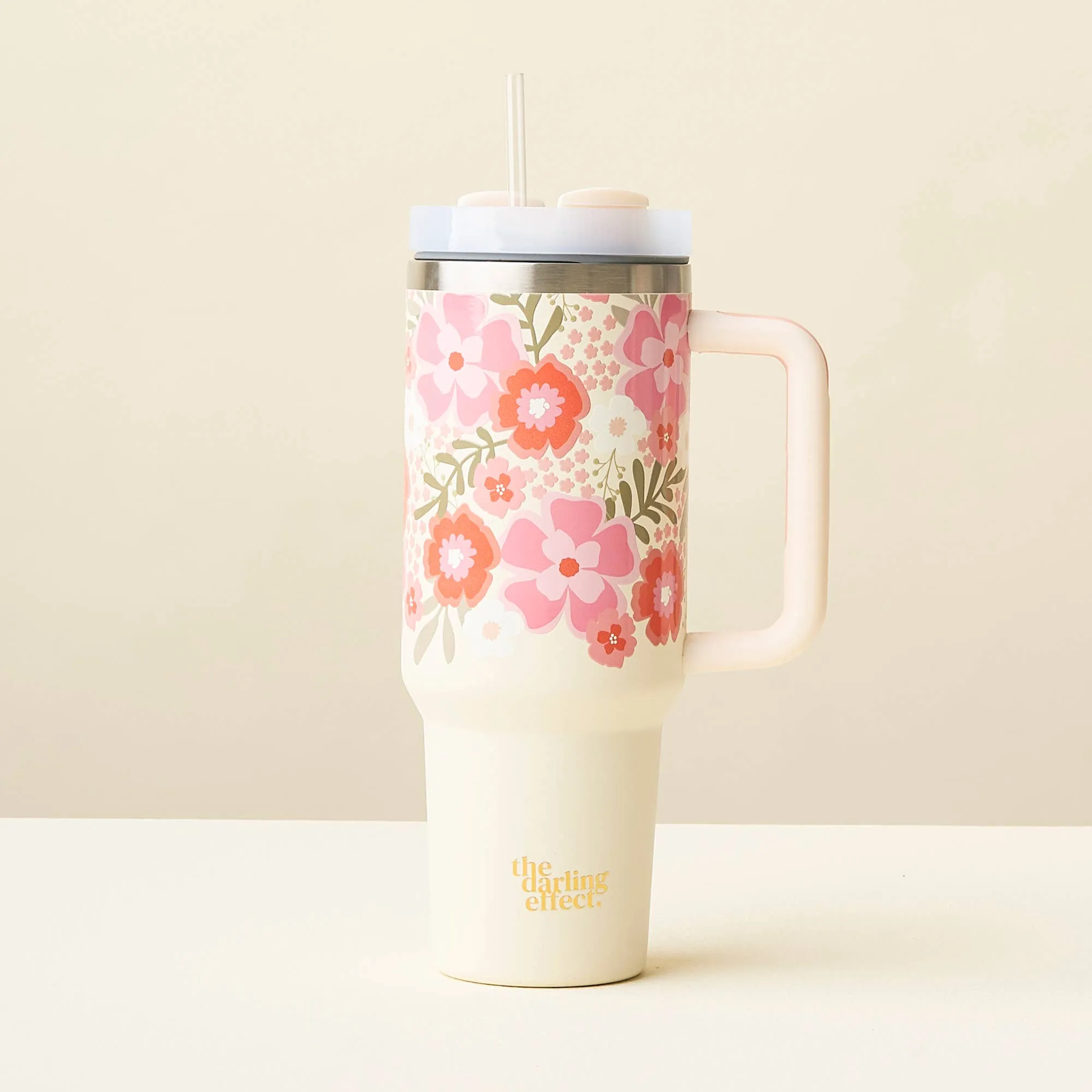 40 oz Take Me Everywhere Tumbler-Beyond Blooms Pink Orange