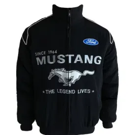 Black Ford Mustang GT Vintage Racing Jacket