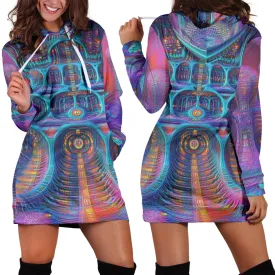 BLURRED VISIONS HOODIE DRESS | ACIDMATH AI