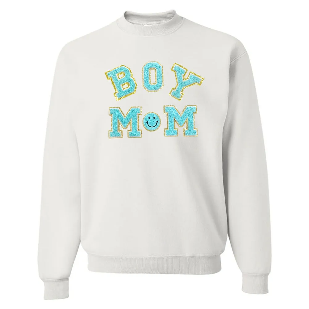 Boy Mom Letter Patch Sweatshirt