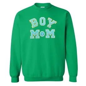 Boy Mom Letter Patch Sweatshirt