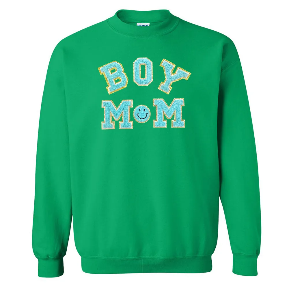 Boy Mom Letter Patch Sweatshirt