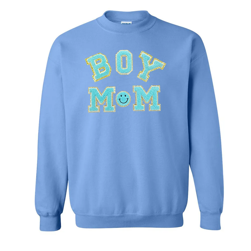 Boy Mom Letter Patch Sweatshirt