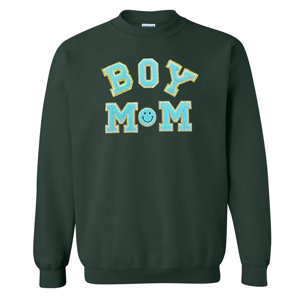 Boy Mom Letter Patch Sweatshirt