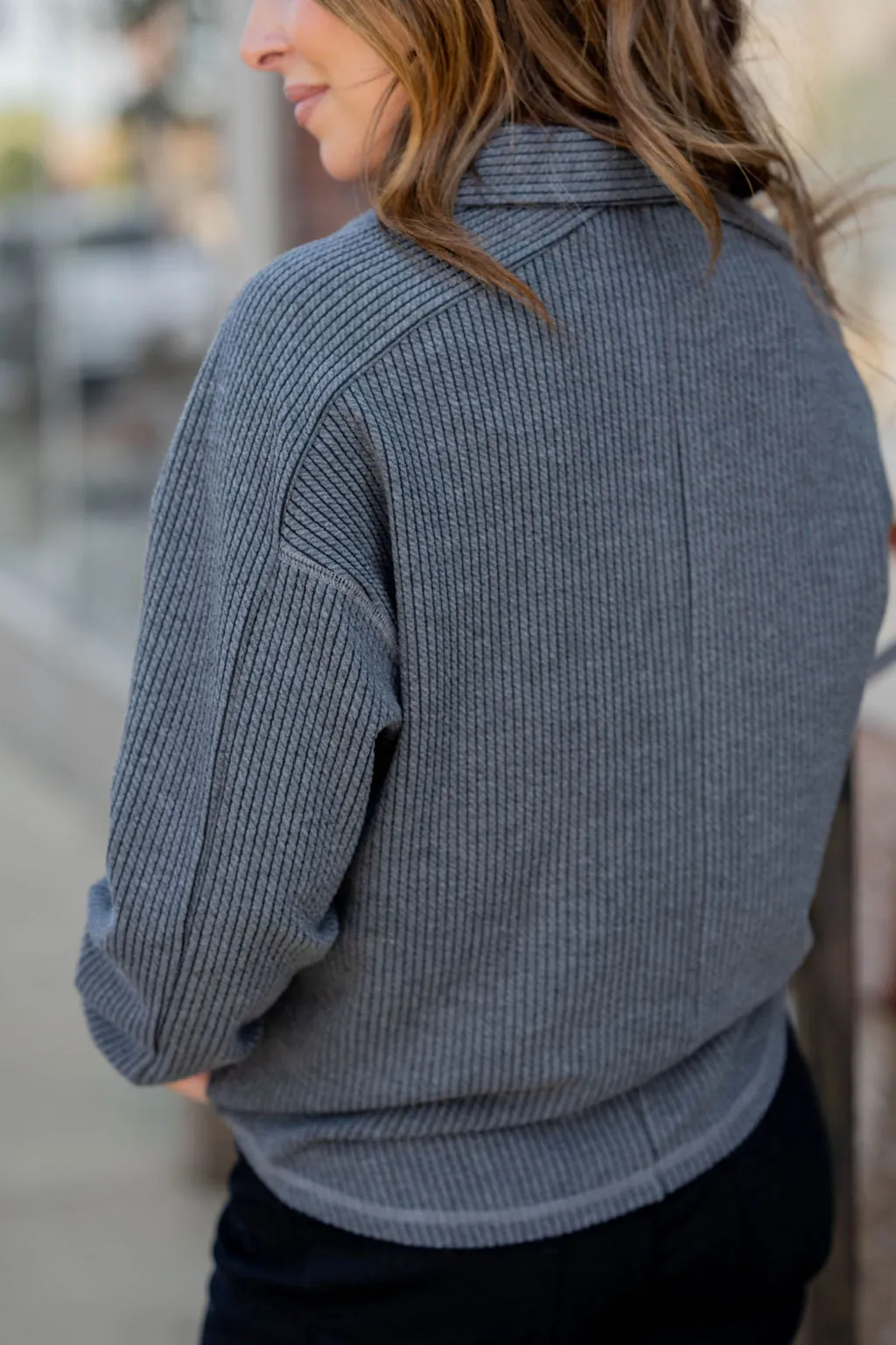 Braided Button Accented Pullover