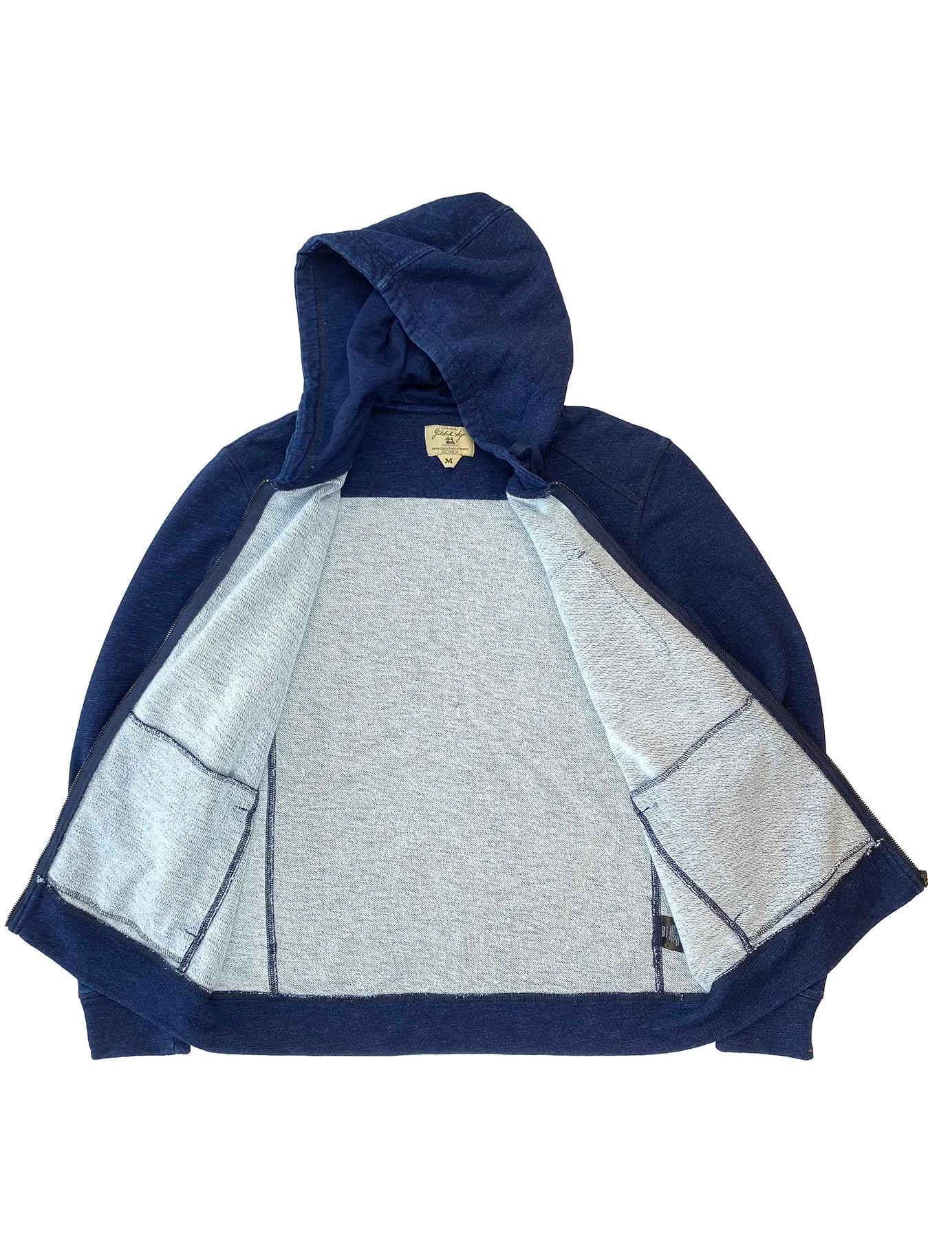 Buzzard Hood Dark Indigo Zip Hoodie 5430