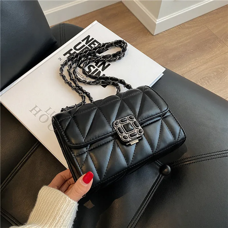 celebrity small fragrant style rhombus chain bag new women's bag ins women's bag single shoulder crossbody bag