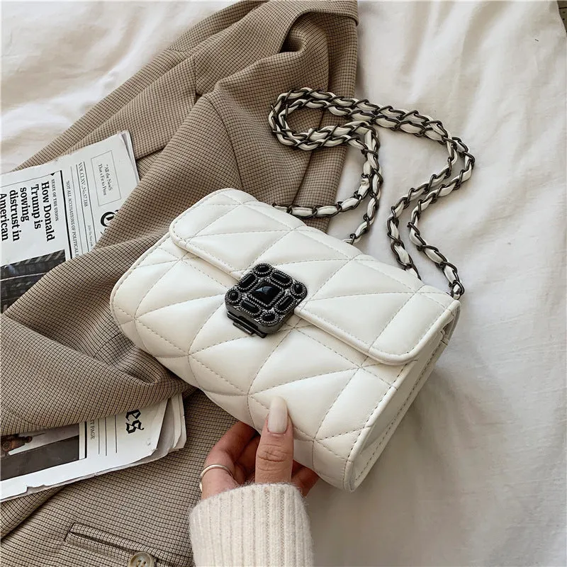 celebrity small fragrant style rhombus chain bag new women's bag ins women's bag single shoulder crossbody bag