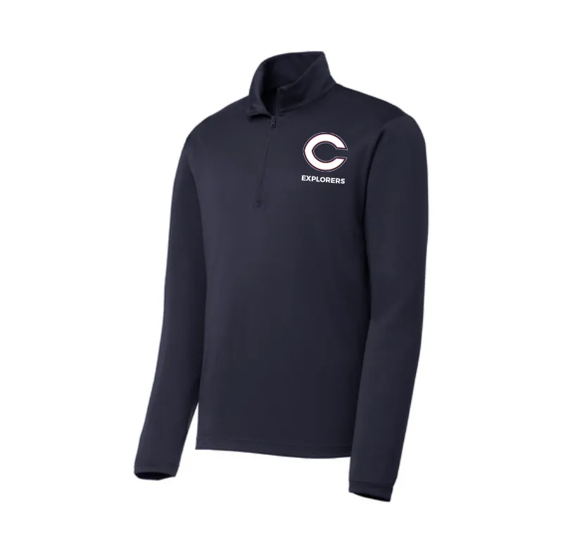 Columbus C Long Sleeve Qtr Zip (Navy)