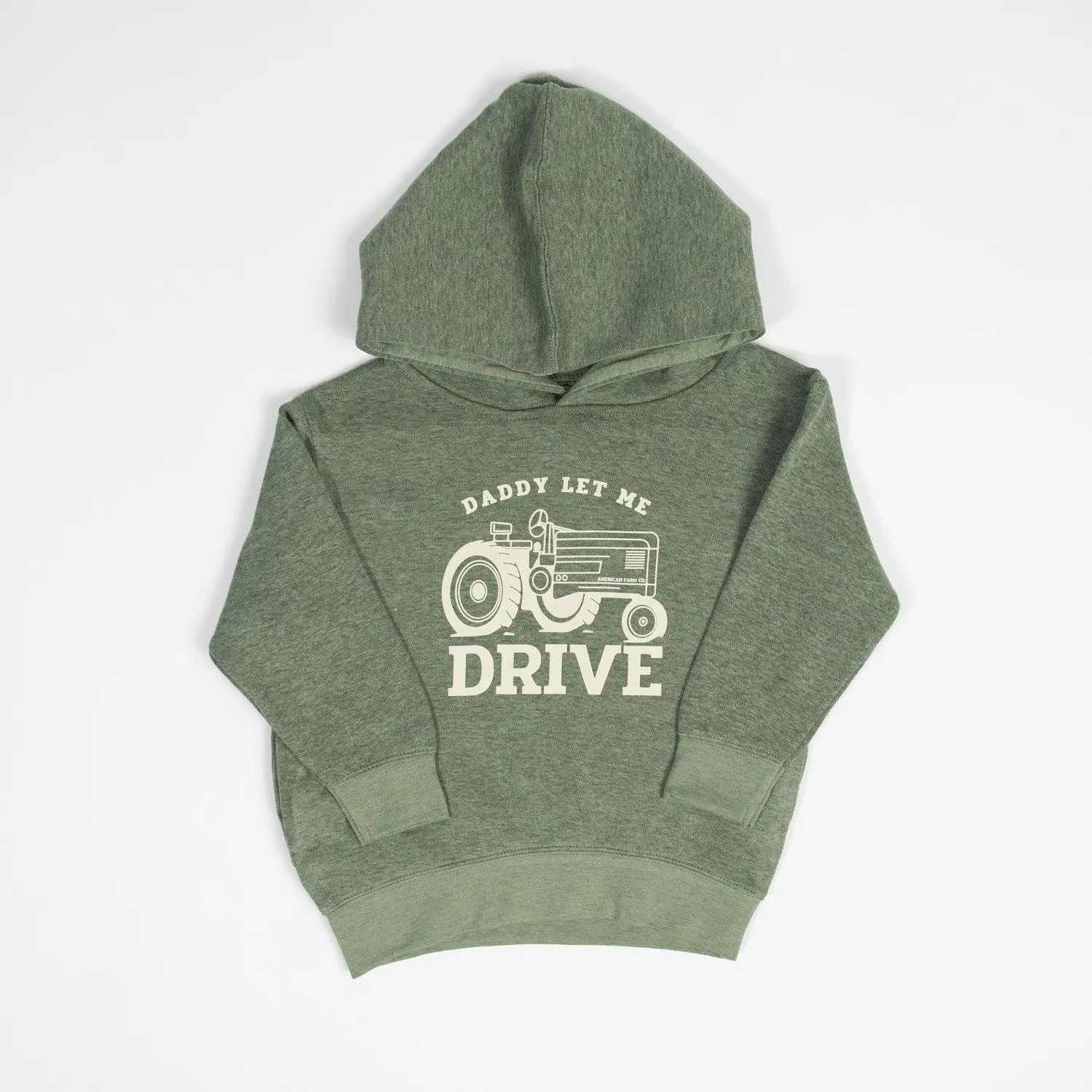 Daddy Let Me Drive Heather Green Toddler/Youth Hoodie