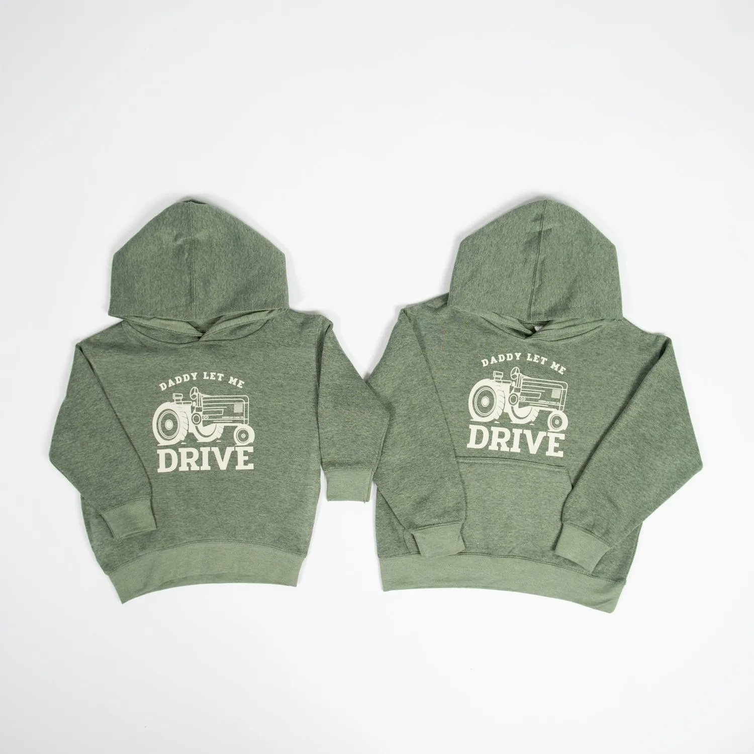 Daddy Let Me Drive Heather Green Toddler/Youth Hoodie