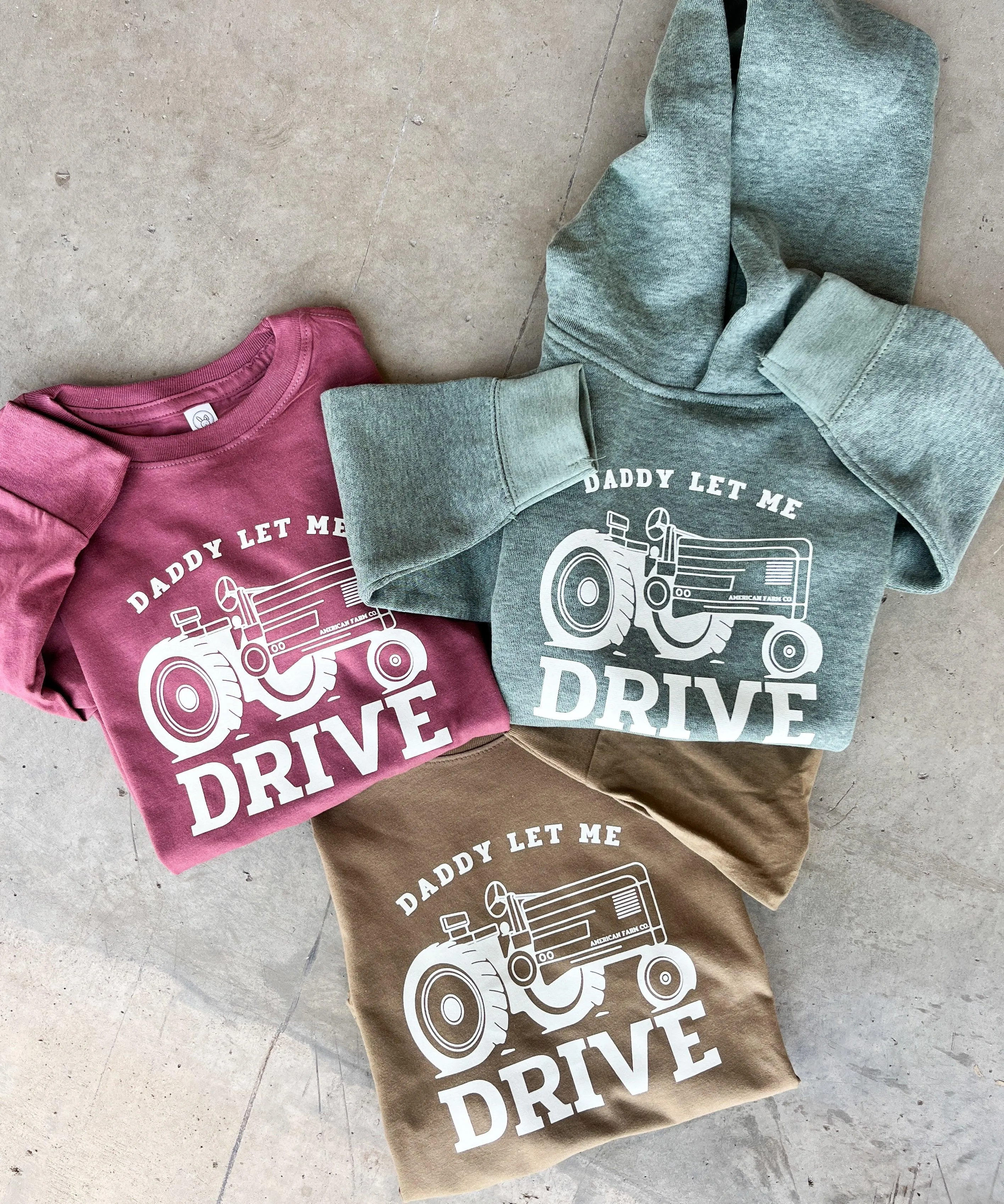 Daddy Let Me Drive Heather Green Toddler/Youth Hoodie