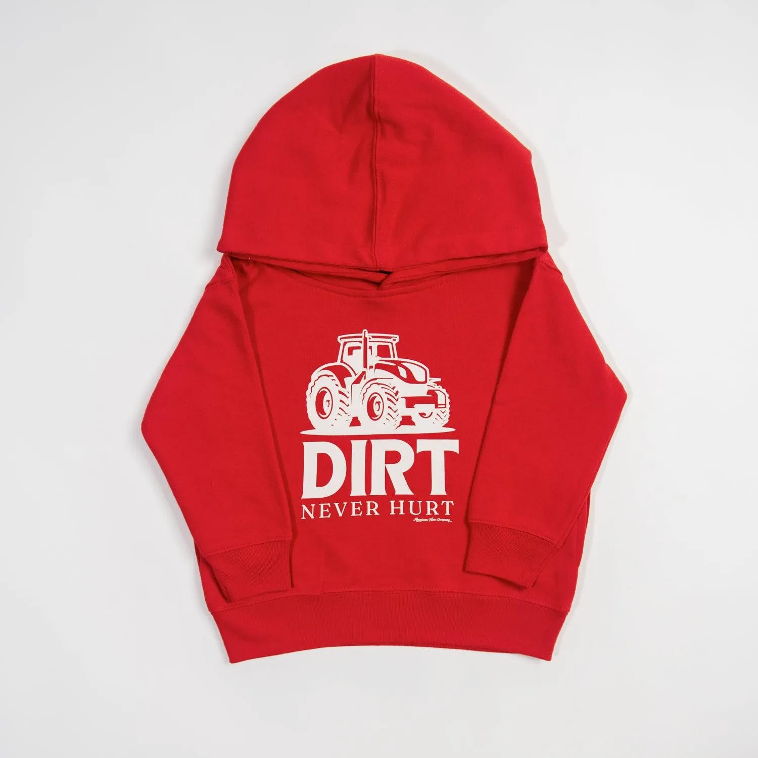 Dirt Never Hurt Red Toddler/Youth Hoodie