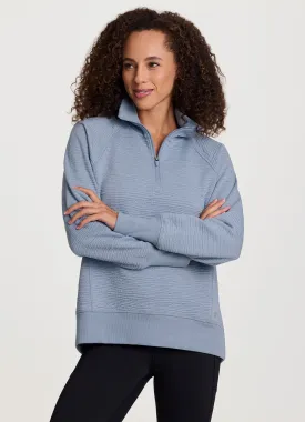 Easy Living Textured 1/4 Zip Pullover