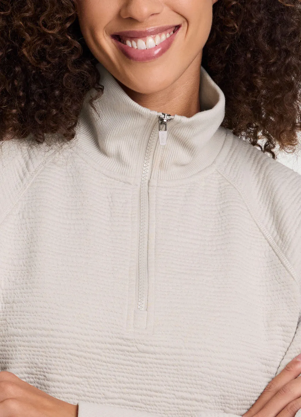 Easy Living Textured 1/4 Zip Pullover