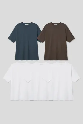 EDUARDO Men relaxed semi-overfit short-sleeved t-shirt, 5pack Second Collection.