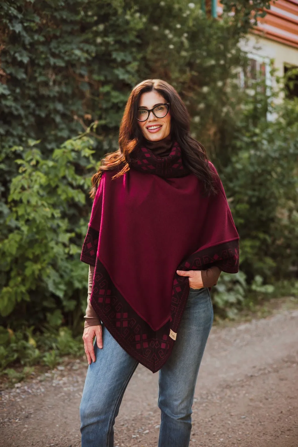 Everyday Poncho - Burgundy