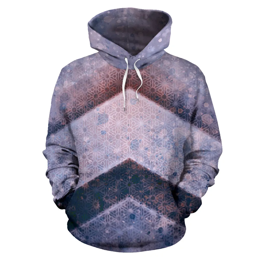 Hexagons and Paint Blobs - Purple | Hoodie | Mandalazed