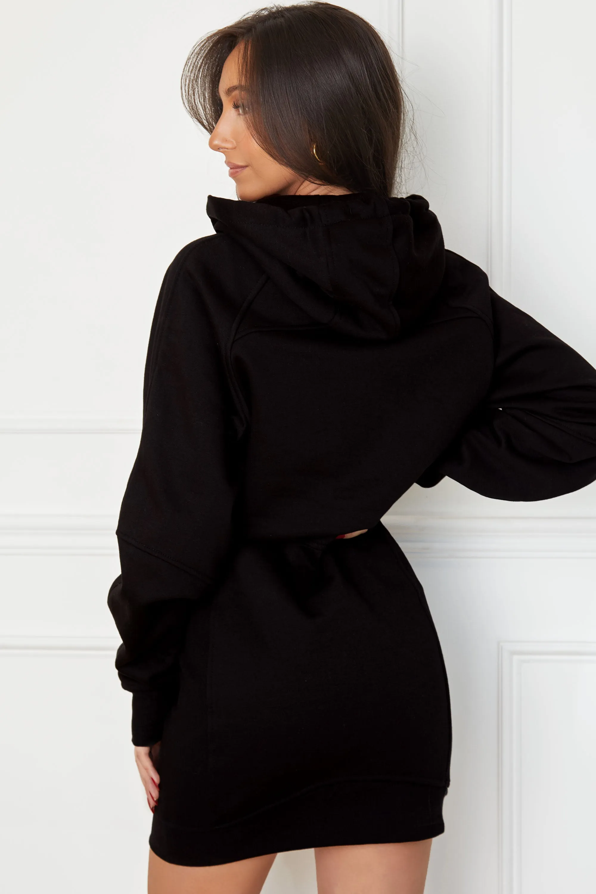 Idola Black Hoodie Dress