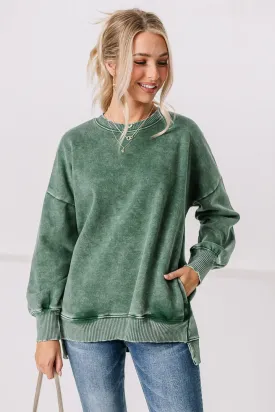 I'll Stay Home Oversized Sweatshirt | Green