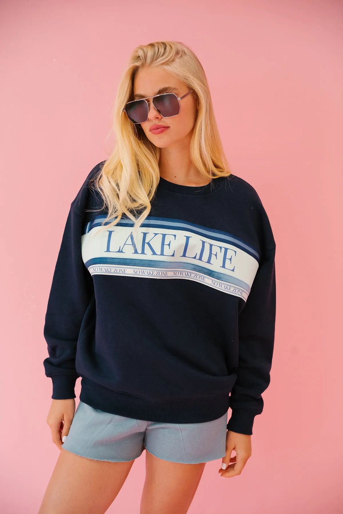 LAKE LIFE NAVY PULLOVER