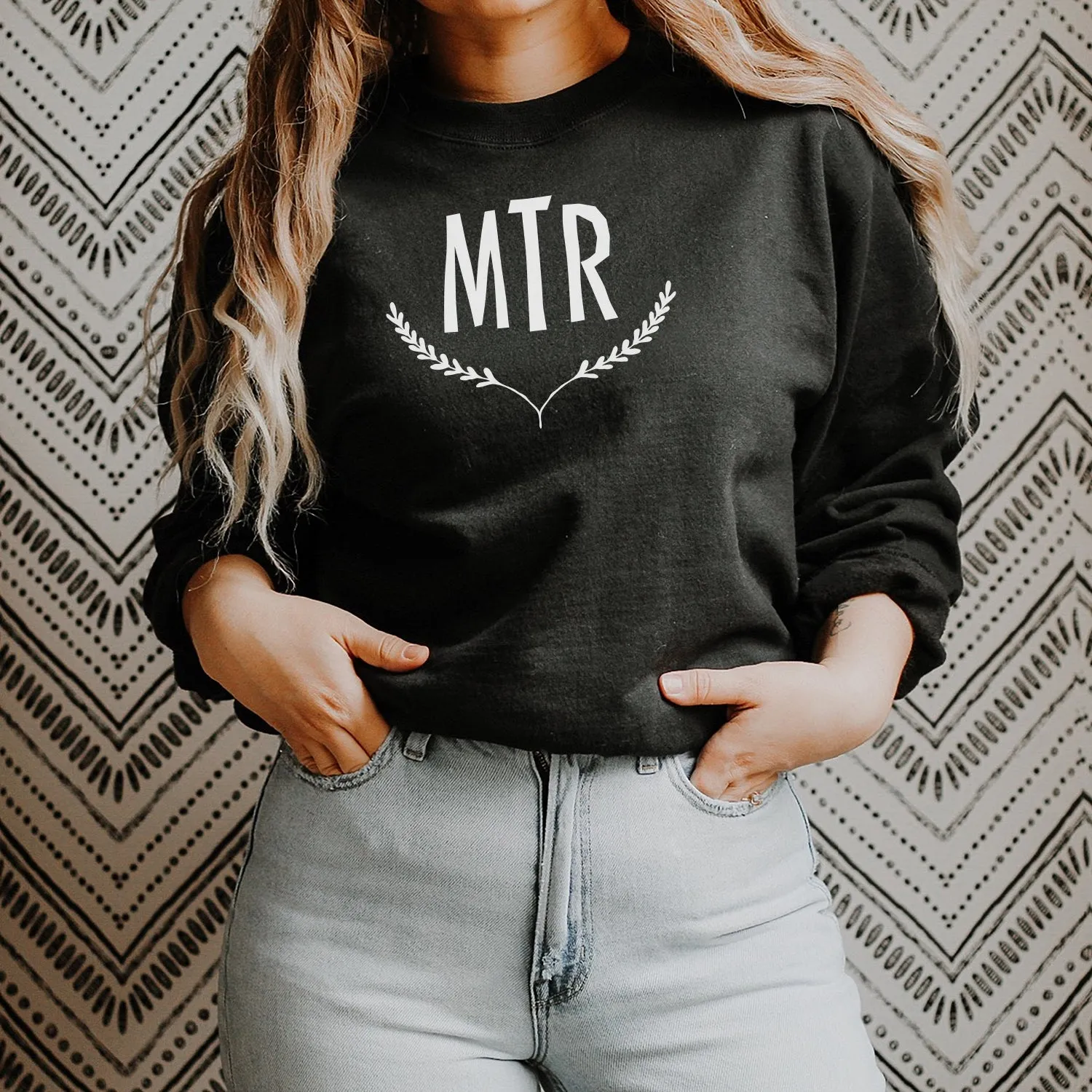 Laurel Monogram Unisex Sweatshirt or Hoodie