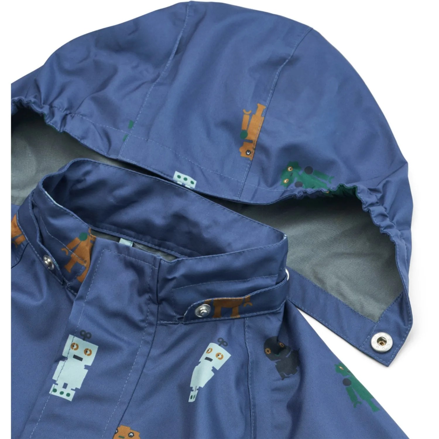 LieWood Robots / Indigo Blue Pedia Rain Jacket