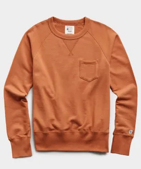 Lightweight Pocket Sweatshirt in Spice