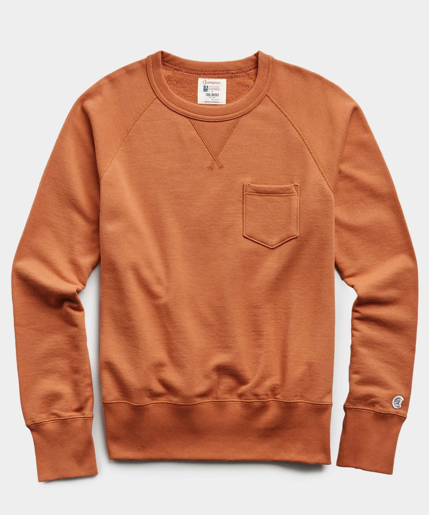 Lightweight Pocket Sweatshirt in Spice