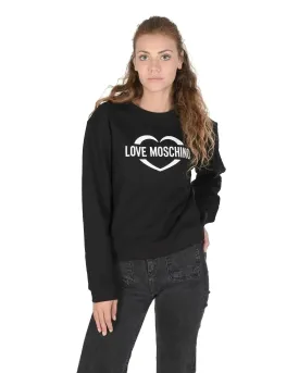 Love Moschino Cotton Sweatshirt with Inlay - 38 EU