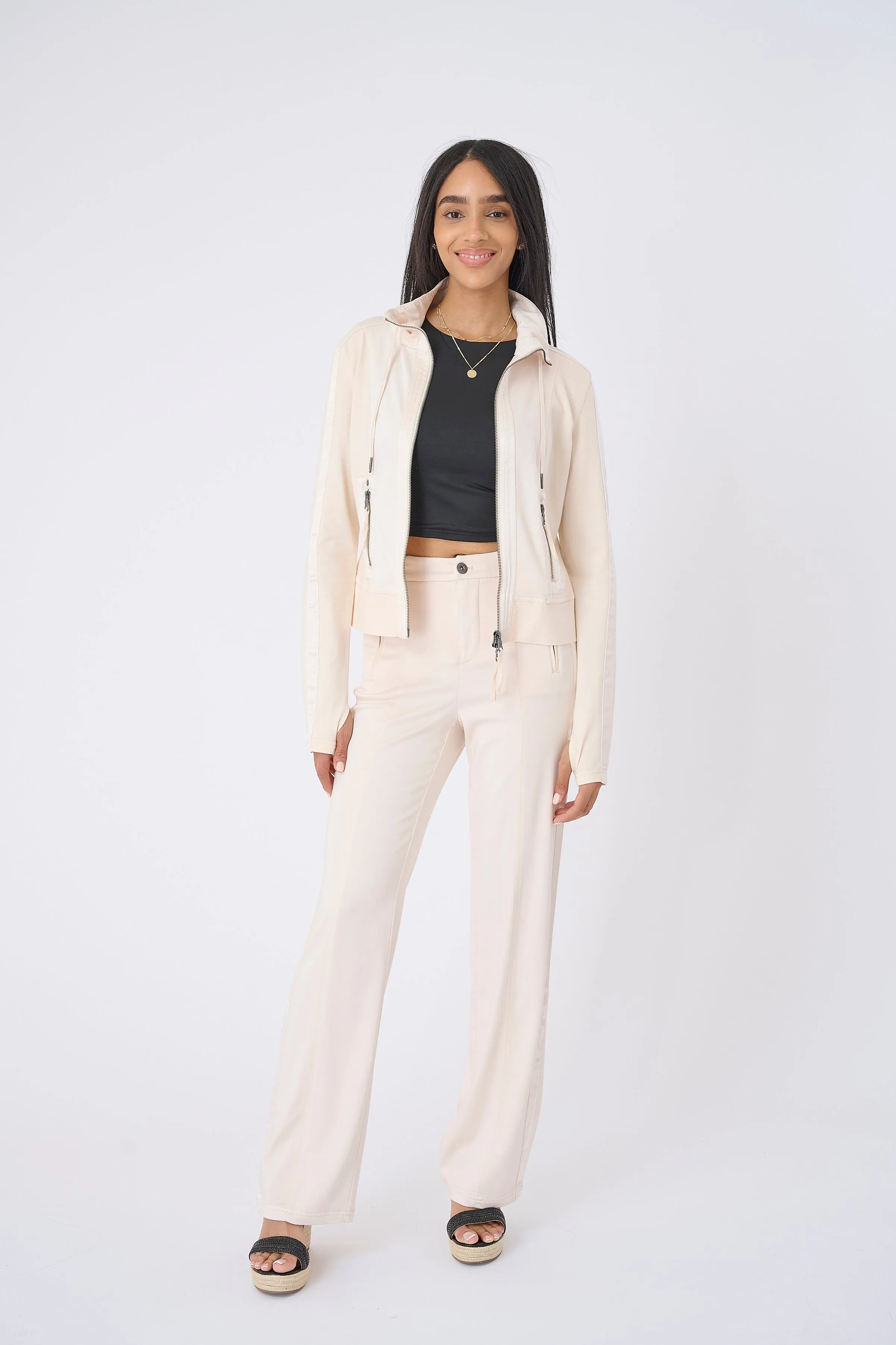 Malibu Stretch Viscose Track Jacket