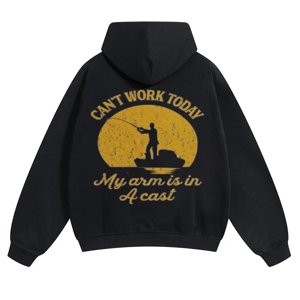 Mens Vintage Can't Work Today Hoodies