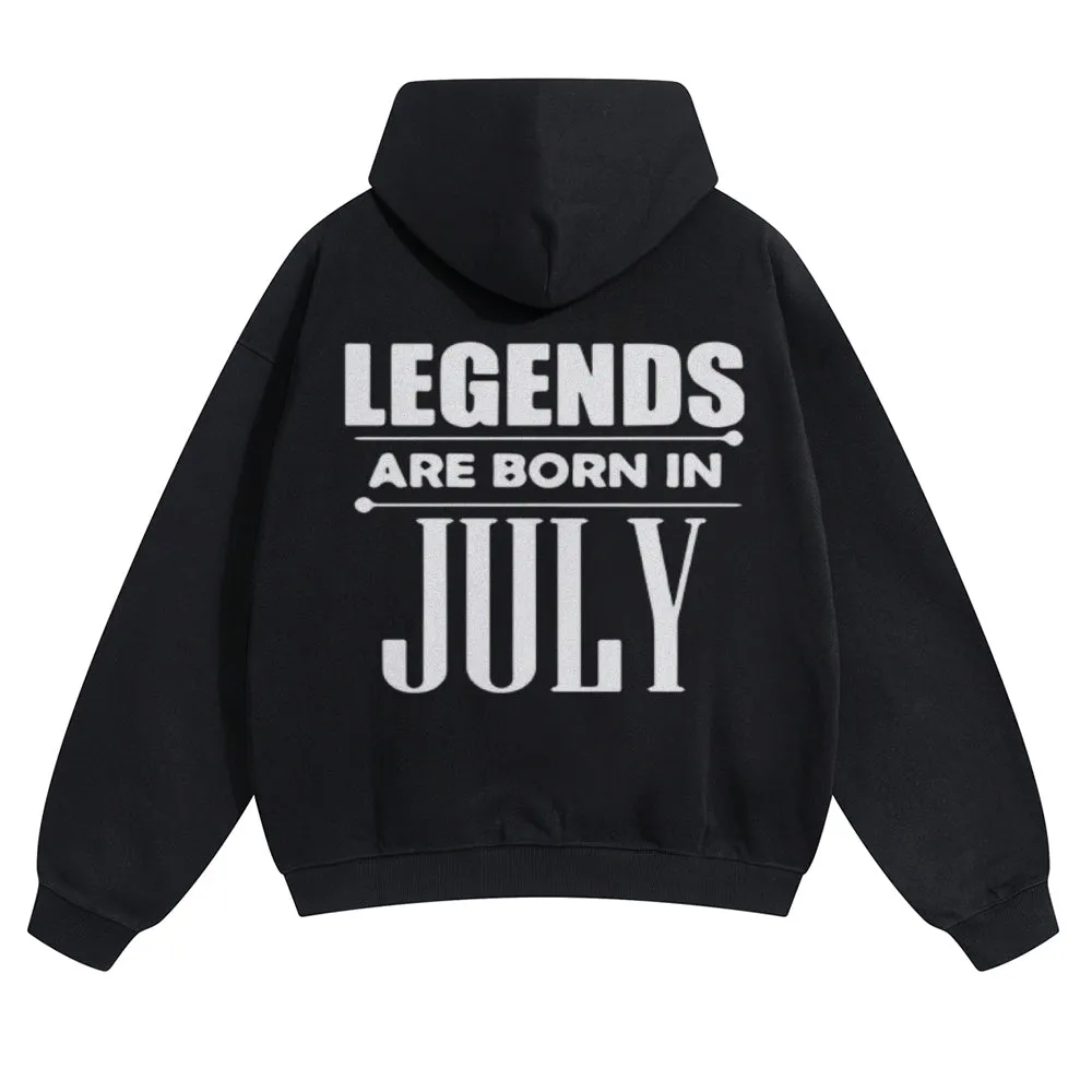 Mens Vintage Legends Are Born In July Hoodies