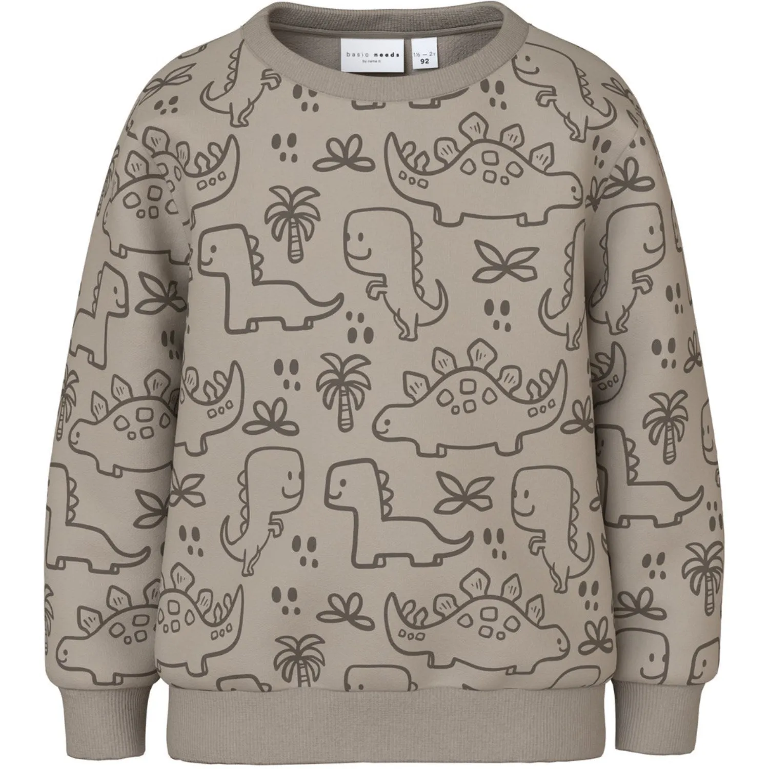 Name It Pure Cashmere Outline Dinosaurs Vermo Aop Loose Sweatshirt