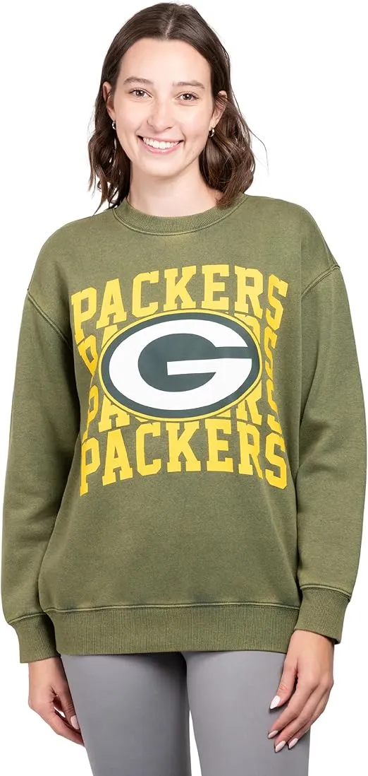 NFL Official Womens Super Soft Oversized Cozy Shirt|Green Bay Packers