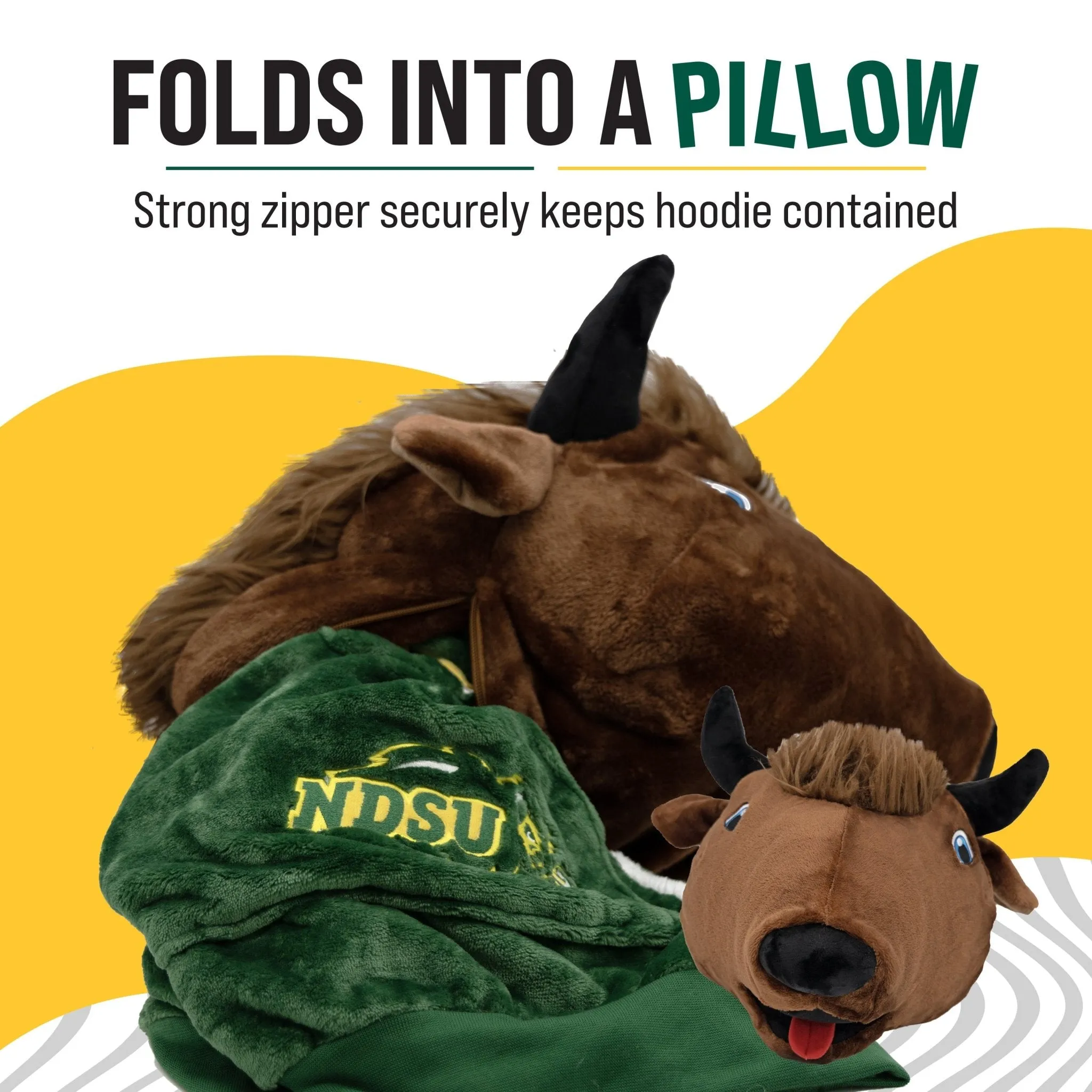 North Dakota State University Snugible | Blanket Hoodie & Pillow