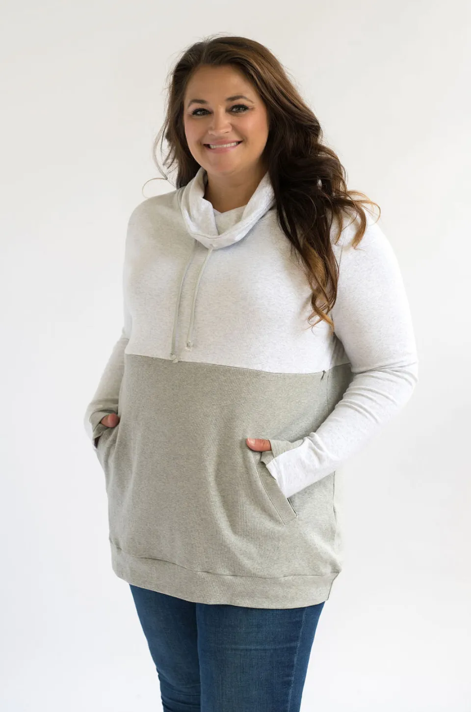 Nursing Sweatshirt Pullover | Light Grey