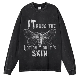 Oversized Vintage Washed Butterfly Graphic Sweatshirt